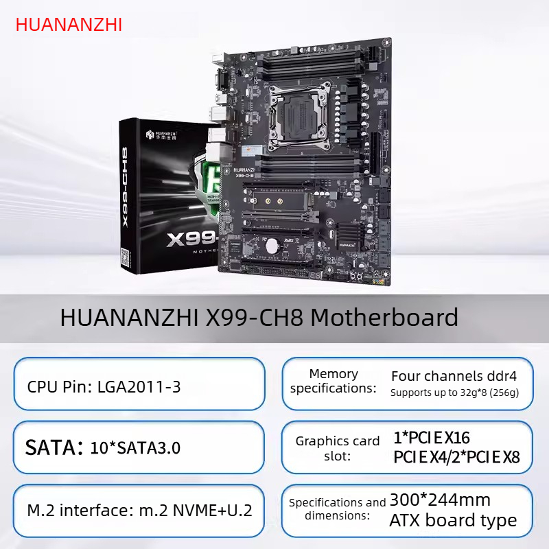 Dual Lga2011-3 Server Motherboard Combo - Carte mère HUANANZHI LGA2011-3 X99 X99